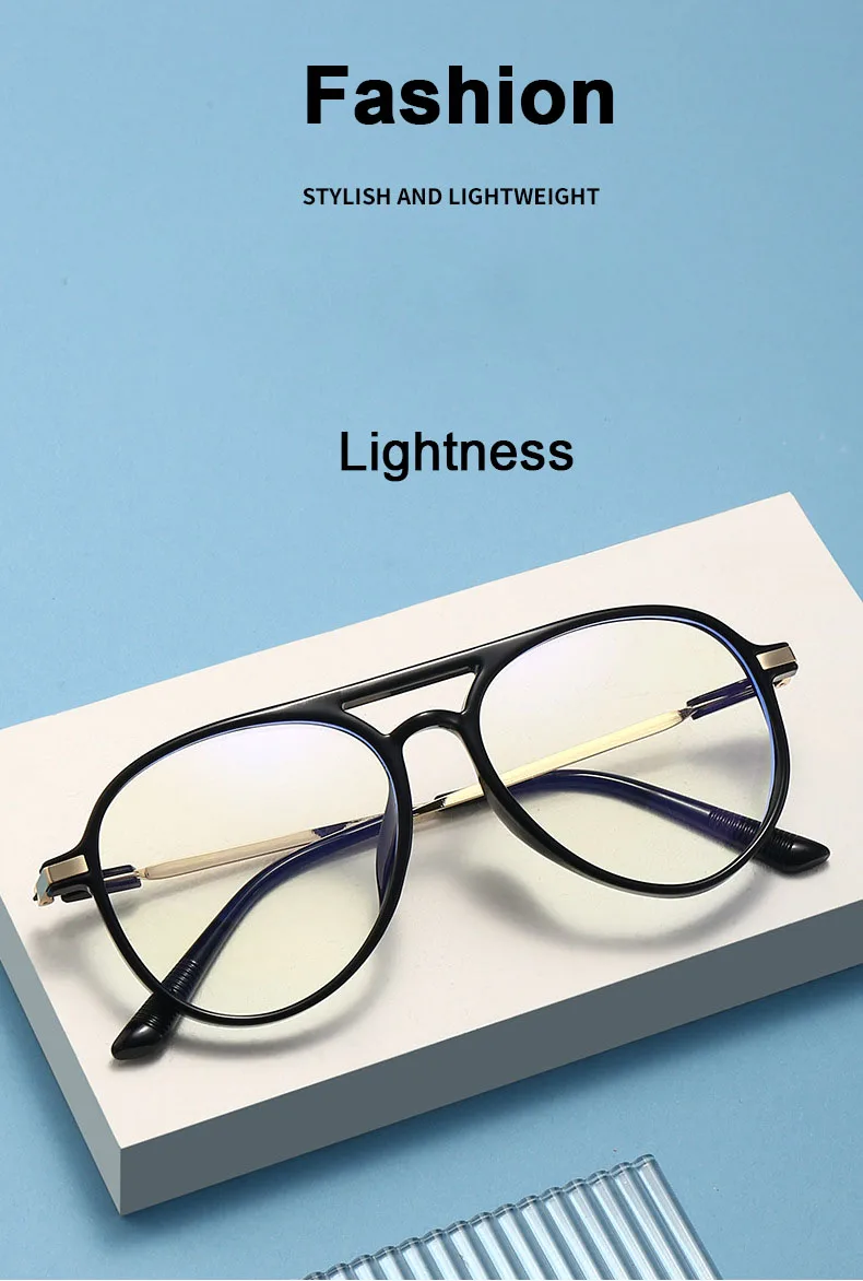 New Round Reading Glasses Oval Personality Presbyopia For Man Optical Frame Magnifier Full Rim Anti-Blue Female Fashion