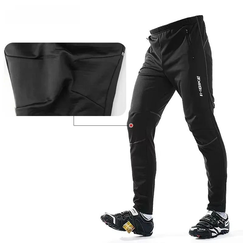 AliExpress INBIKE Winter Men's Cycling Pants Thermal Road Bike Clothing Man Windproof Bicycle Trousers MTB Pants for Riding Running Pants