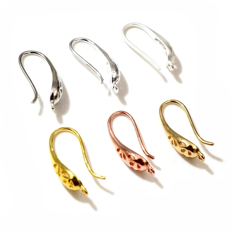 10 sztuk (5 par) 20x11mm złoto srebro ucha haki kolczyk przewody do Handmade kobiety moda biżuteria kolczyki — zdjęcie 2