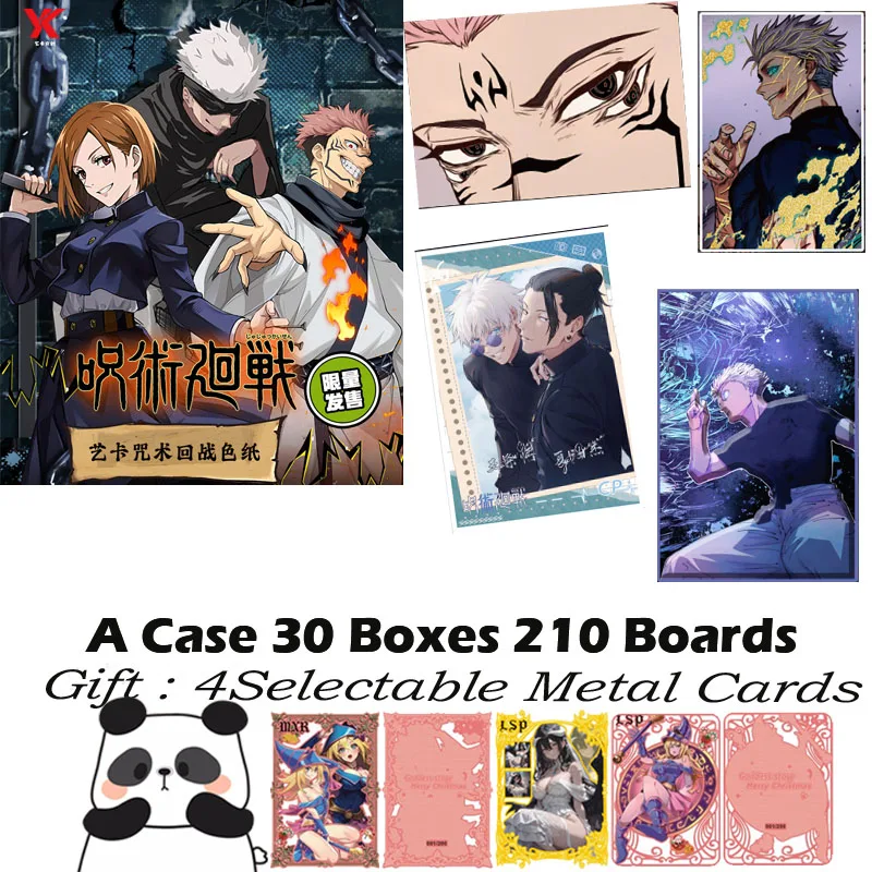 YIKA Jujutsu Kaisen Colored Paper Art Board Hobby Anime Collection Card Gojo Doujin CCG Hobby Game Card Booster Box