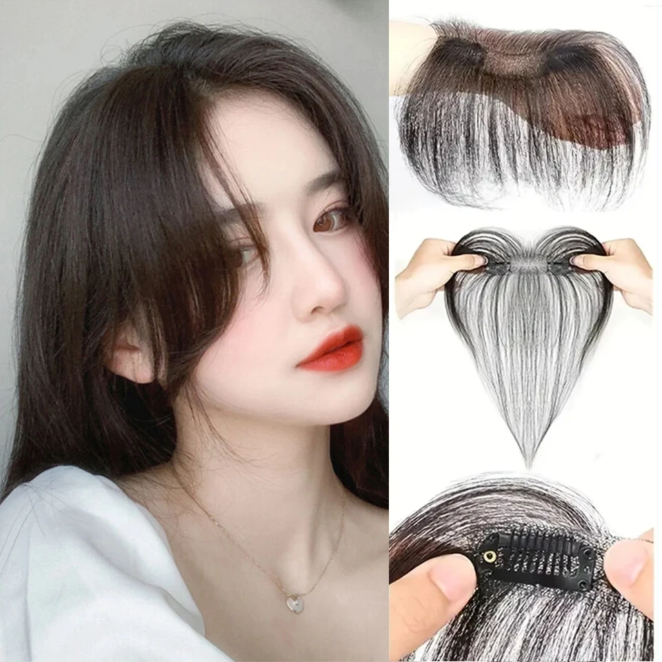 Hair Bangs With Sideburns Human Hair Clip In Hair Extensions Hair Styling Tools Human Hair Natural Hairpiece Women Clip In Bang