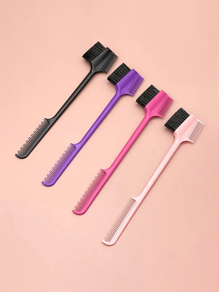 3 in 1 Edge Brush Comb Double Sided Edge Control Brush For Hair Salon Hair Comb Brushes Beauty Tools Professional Accessories