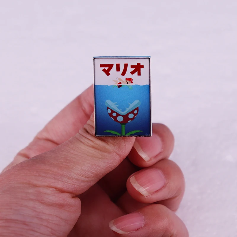 Broken Up Movie Poster Art Emblema, Mario Jaws, boca grande, Mash Up, Esmalte Pin Presente