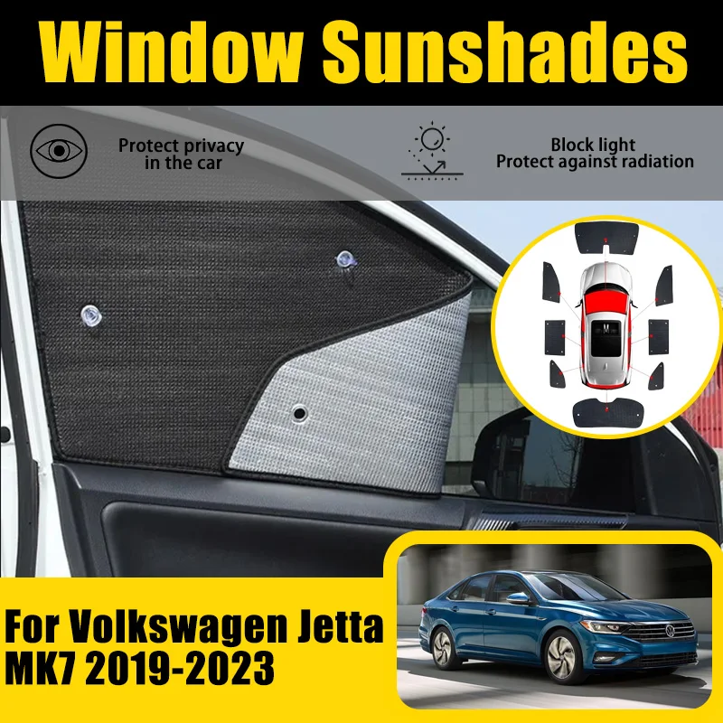 

Car Full Covers Sunshade For Volkswagen Jetta MK7 A7 VW Vento Sagitar 2019-2023 Car Anti-UV Sun Visors Window Visor Accessories