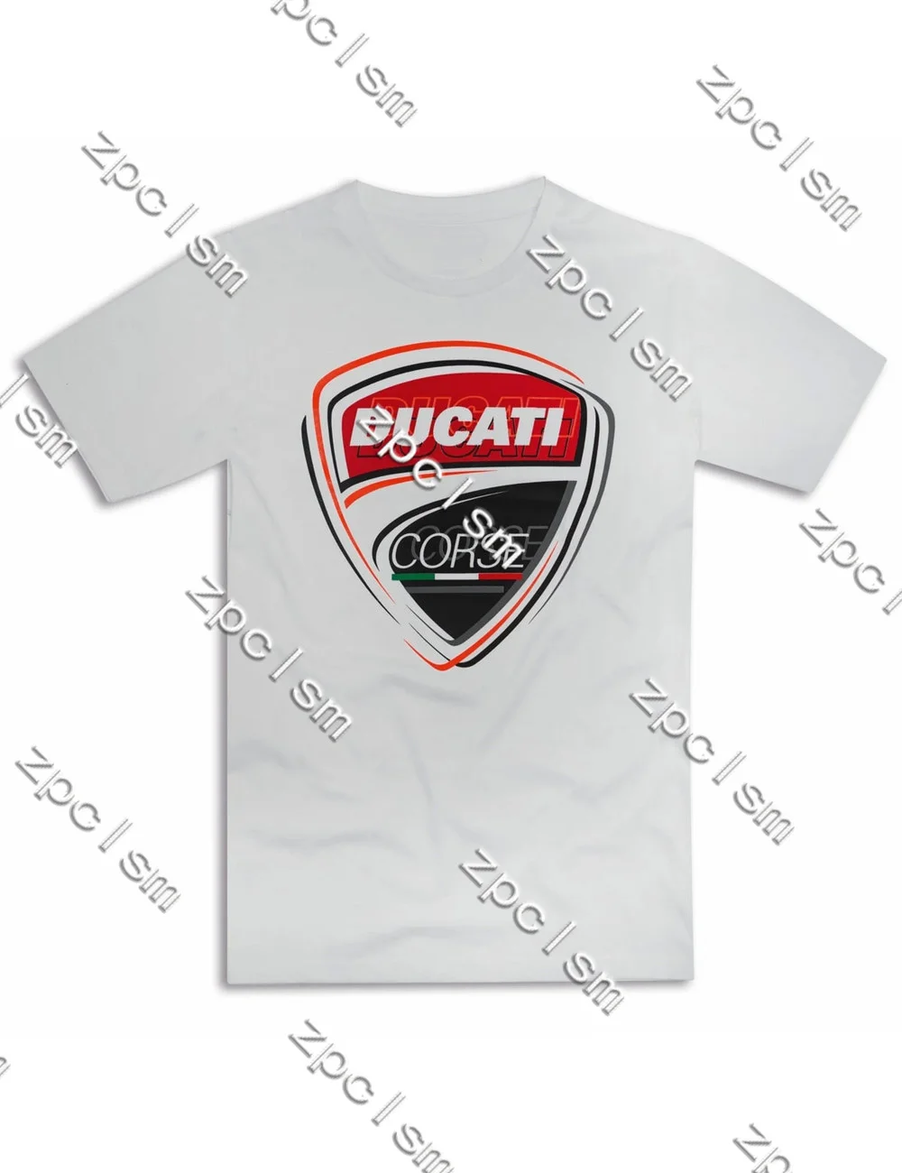 MOTO GP 24 Sketch Printed Cotton Motorcycle T-Shirt Men's Clothing Street Ducati Logo Men White/Red T-shirt Cycling Clothes Tops