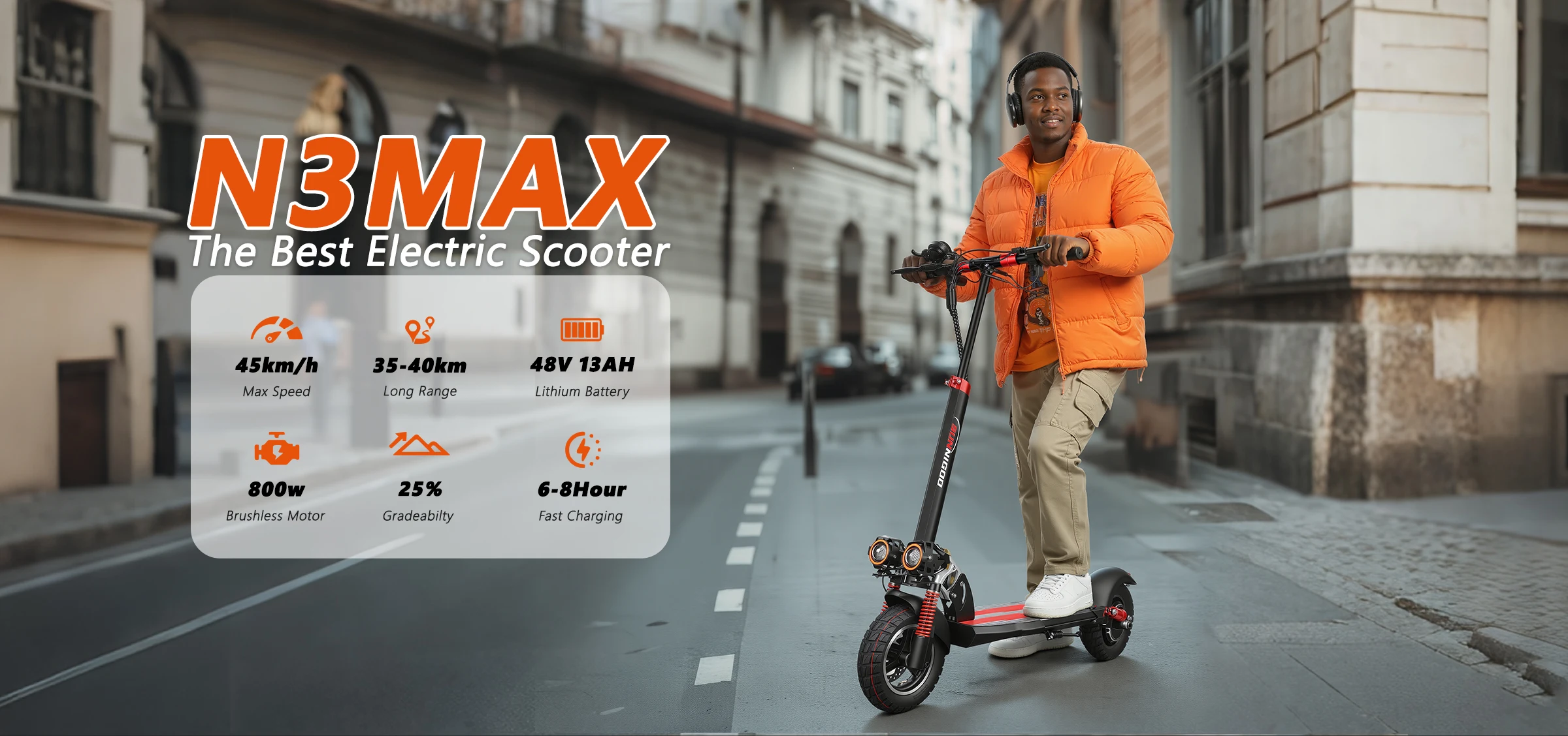 Elektroroller 1000 W Top Power 48 V 13 Ah Batterie Erwachsene Sport Road Mountain E-Scooter 10 Zoll Reifen Schnee faltbarer EScooter – Detail 7