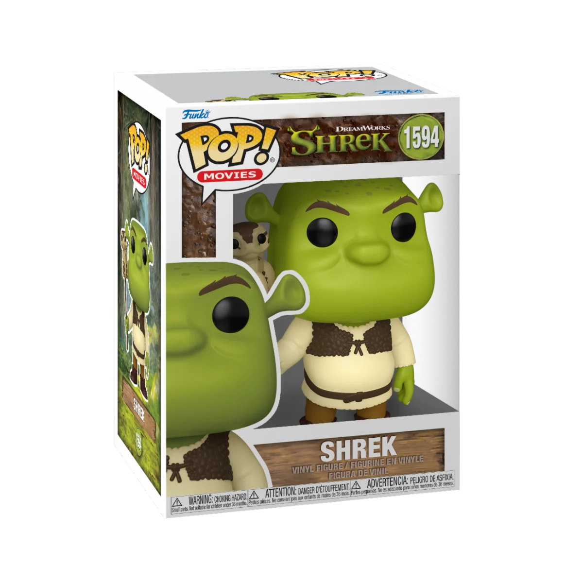 Funko Pop! Shrek DW 30th Anniversary - Shrek with Snake, 81176, 1594, ogre, green, drawings, movie, figure, original, toys, boys, girls, gifts, collector, dolls, store, box, new, official license