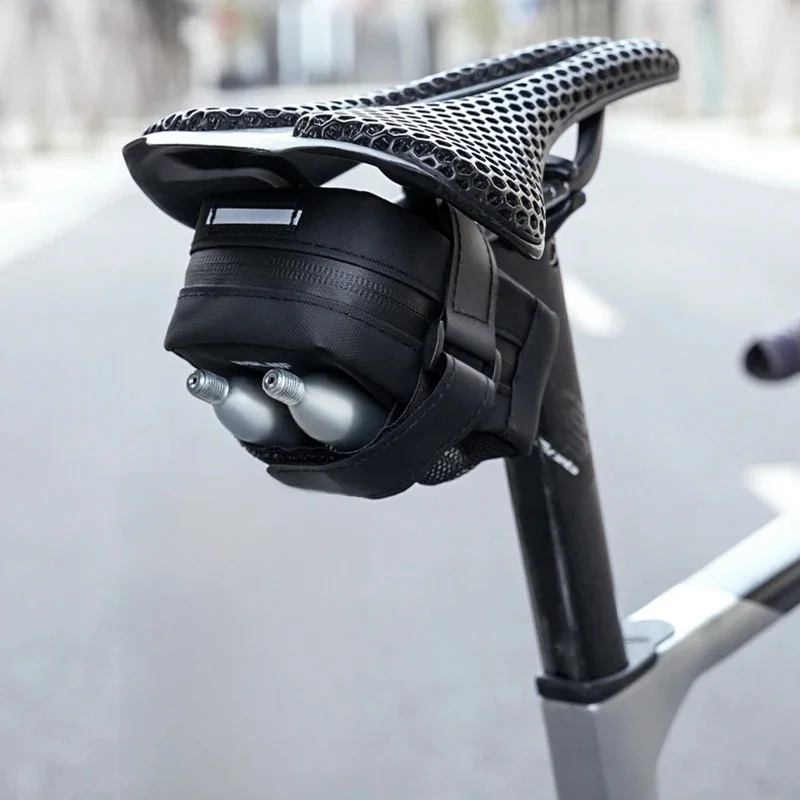 AliExpress ESLNF Waterproof Bicycle Saddle Bag Portable Mini Mountain Bike Gas Cylinder Rear Bag Ultralight Road Bicycle Tail Bag Bike Accessory