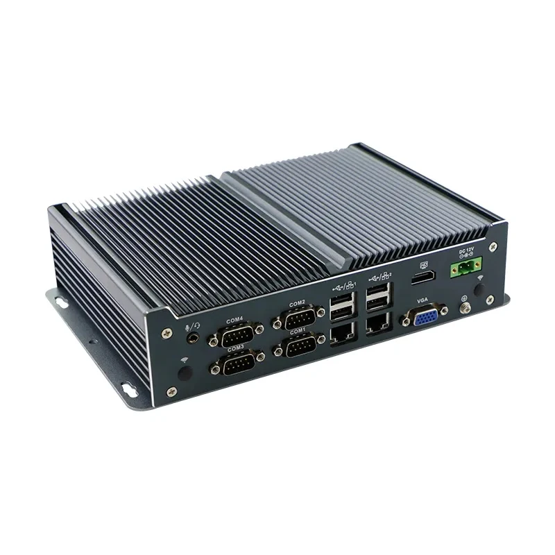 Embedded Mini PC Intel Celeron J1900 Quad Core X86 Fanless Barebone System Win10 Industrial POS PC With 8*USB 6*COM