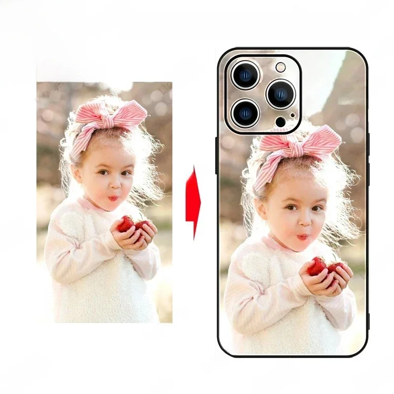 Individuelles Mattes Etui für iPhone 17 Air 16 15 14 13 12 11 Pro Max Mini SE XS XR Plus DIY Personalisiertes Foto Bild Weiche Hülle Funda