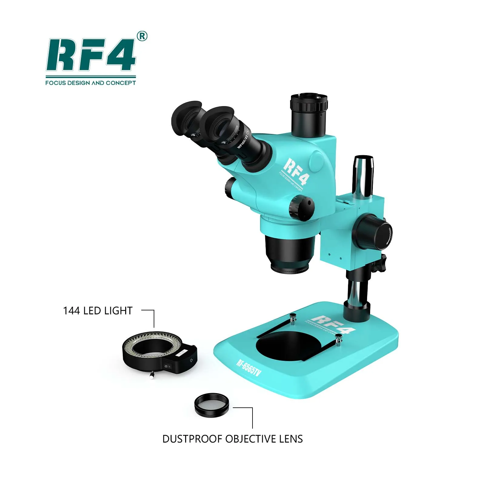 Factory Price RF4 RF7050TV 7-50X RF6565TV 6.5-65X RF7050TVW Operating Fluorescent Mobile Phone Repair Trinocular Microscope