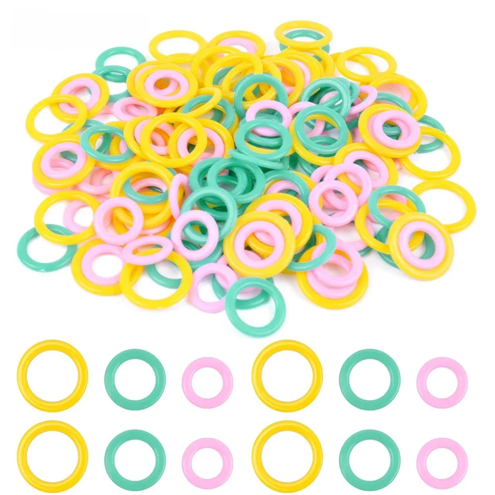 20-100 sztuk plastikowe znaczniki ściegów pierścionki do szycia szydełka znacznik dziewiarski pierścień igły dziewiarskie klip znakowanie kółek przyrządy do szycia — zdjęcie 2