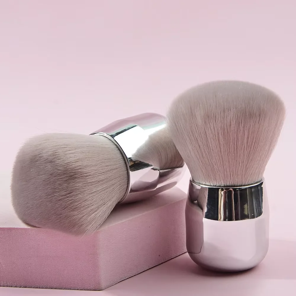 1 Escova de Limpeza de Unhas com Cabo Prateado, Escova Grande de Cerdas Macias para Manicure, Ferramenta Profissional para Arte em Unhas de Acrílico