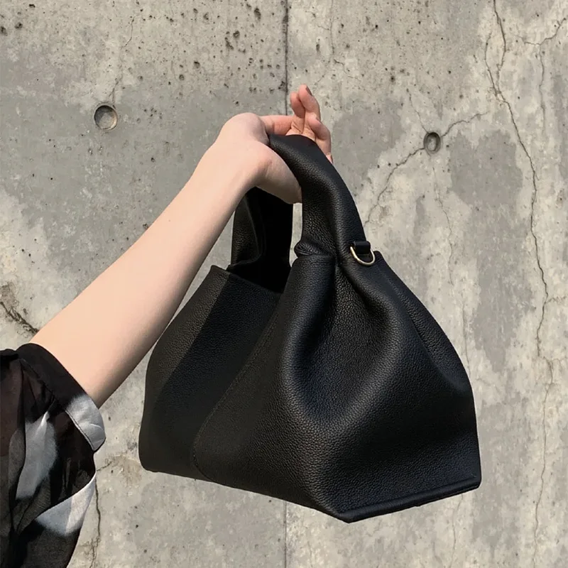 

Luxury Large Shoulder Bag for Women 2024 Trend Designer Simple Solid Color Large Capacity Tote Bag Genuine Leather Brand Handbag