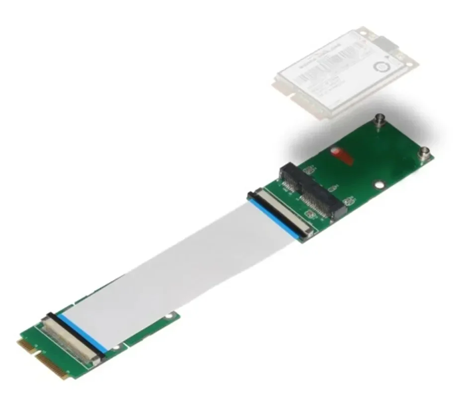 Mini PCIe do Mini PCIe Mini PCI-E Extender FPC 10/20/30CM karta sieciowa przedłużenie SSD przedłużenie przedłużacz adapter przedłużający — zdjęcie 2