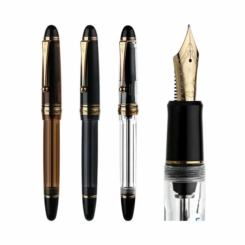 Pióro wieczne Pilot Custom 823 Transparent Demonstrator z przezroczystą obudową, stalówką z 14-karatowego złota, systemem napełniania próżniowego i pojemnym zbiornikiem na tusz. — 2