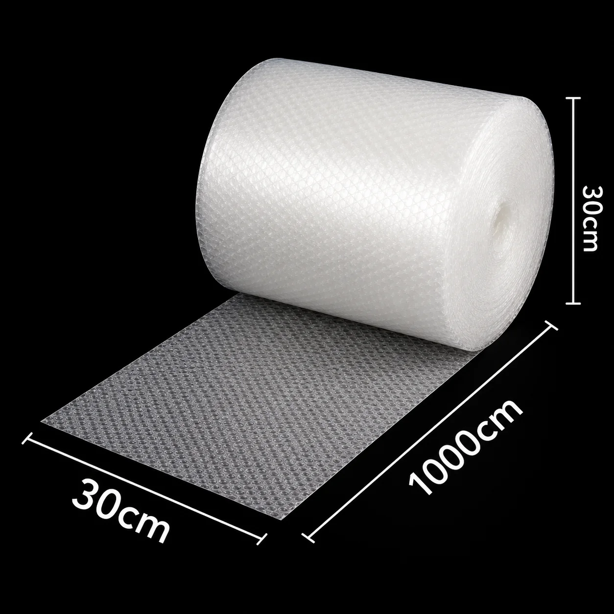 Luftpolsterfolie 30 cm x 1000cm – Stoßdämpfende Blasenfolie für Umzug, Versand & Verpackung – Wiederverwendbar