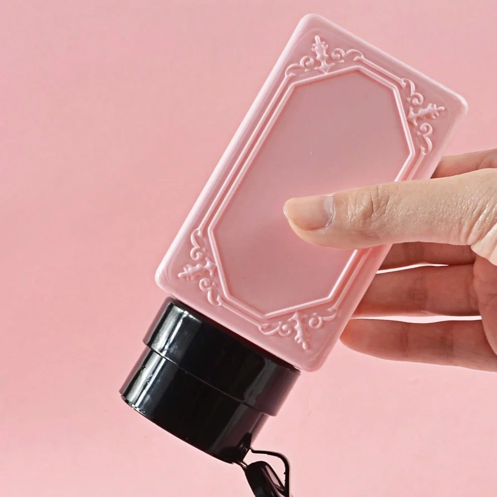 قطعة واحدة من زجاجة إزالة طلاء الأظافر بالضغط الوردي من كليمنونة - أداة مانيكير محمولة للاستخدام المنزلي في صالونات تزيين الأظافر #2