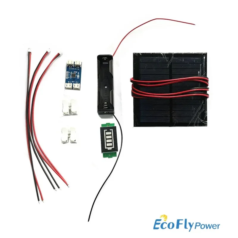 5V 5.5V 160mA 250mA 500mA 1W 1.6W 2.5W Panel słoneczny z 5V 1A Kontrolery ładowania baterii litowej Wyświetlacz Zestaw do majsterkowania