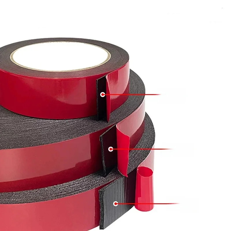 Ruban adhésif en mousse Double face Super résistant, épaisseur 1mm-2mm, pour montage, tampon de fixation collant, 1 pièce