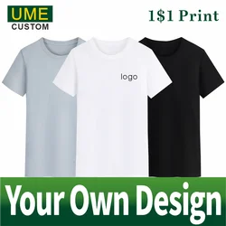 100% Cotton Custom T Shirt Make Your Design Logo Text Men Women Print Original Design High Quality Gifts White Tshirt 2022