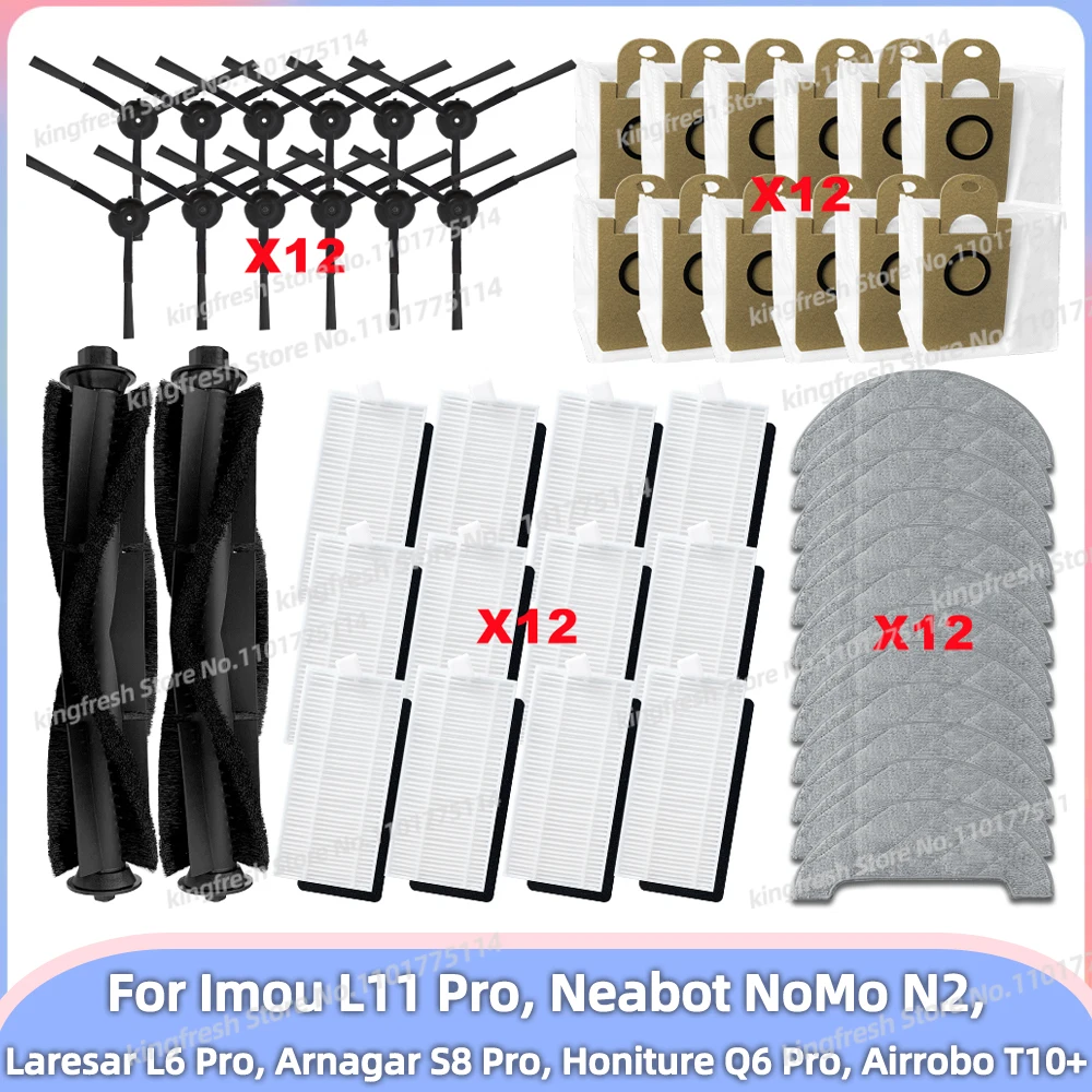 Fit For Imou L11 Pro, Neabot NoMo N2, Laresar L6 Pro, Arnagar S8 Pro, Honiture Q6 Pro Parts Main Brush Hepa Filter Mop Dust Bag