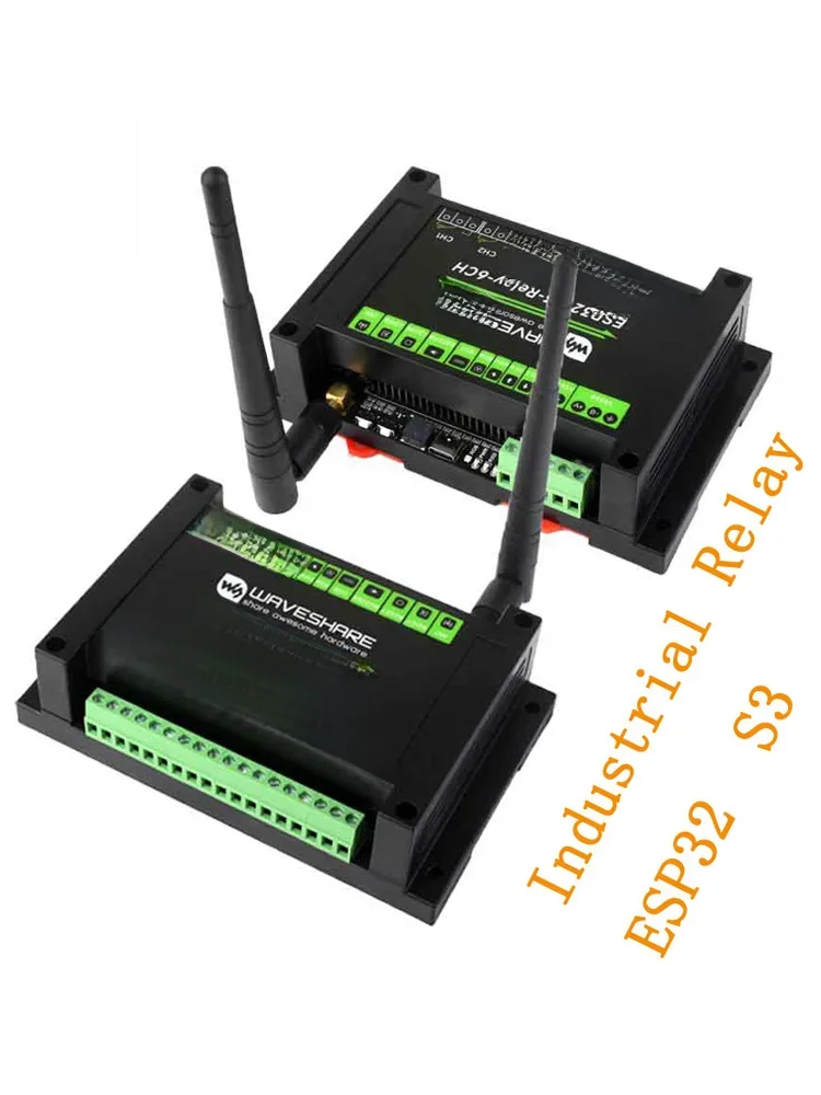 Przekaźnik ESP32-S3 Przemysłowy 6-kanałowy IOT WiFi Bluetooth RS485 Wbudowane interfejsy Pico HAT Wbudowane obwody zabezpieczające — zdjęcie 2