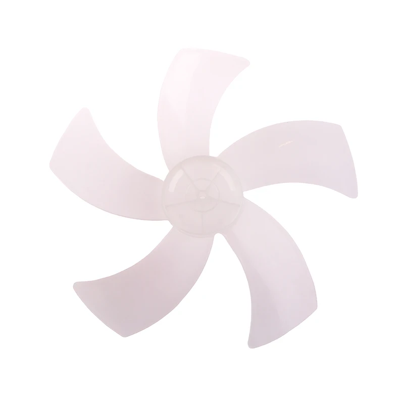 1Pc Large Wind Fan Blade 16 Inch Household Plastic Fan Blade Five Leaves With Nut Cover For Pedestal Fan Table Fan Wall Fan