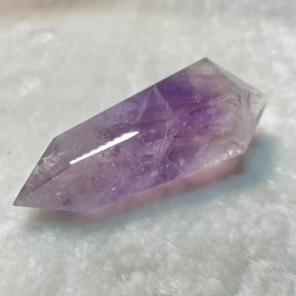 Natural Amethyst Double Point Crystal Energy Healing & Meditation Stone