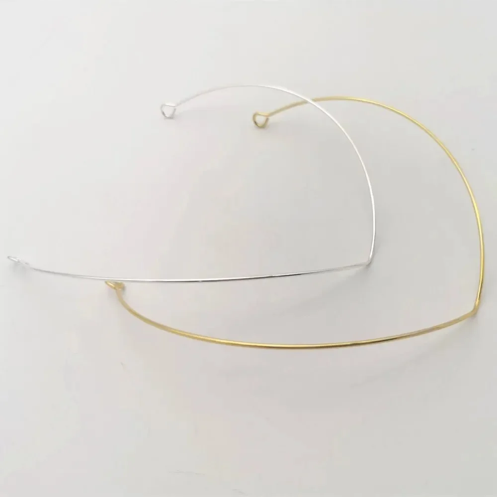 10 sztuk/partia wysokiej jakości metalowy mosiężny kołnierz kobiety klasyczny Choker kształt serca naszyjnik kołnierz Diy ręcznie robiona biżuteria akcesoria — zdjęcie 2