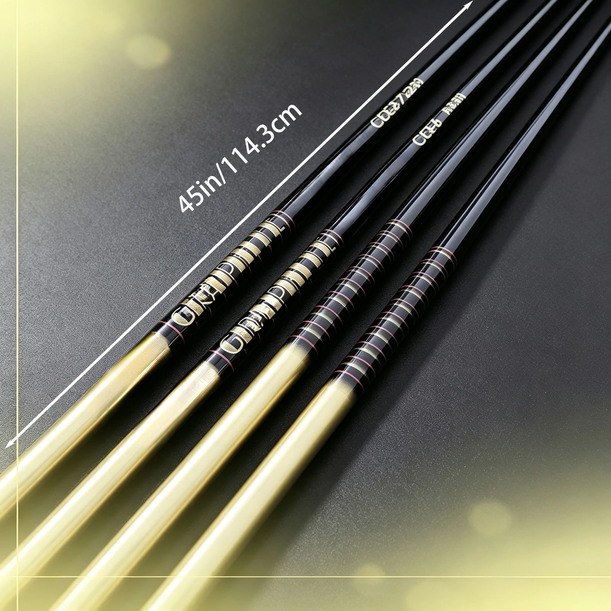 Trendy Yellow and Black Color Scheme 45inch Cq Carbon Driver Shaft, Available in 5R/5Sr/5S/6S Hardness, Optimized Shaft Structure to Improve Forgiveness and Ball Trajectory Stability, Specialized Shaft for Long-Distance Drives for Advanced Golfers