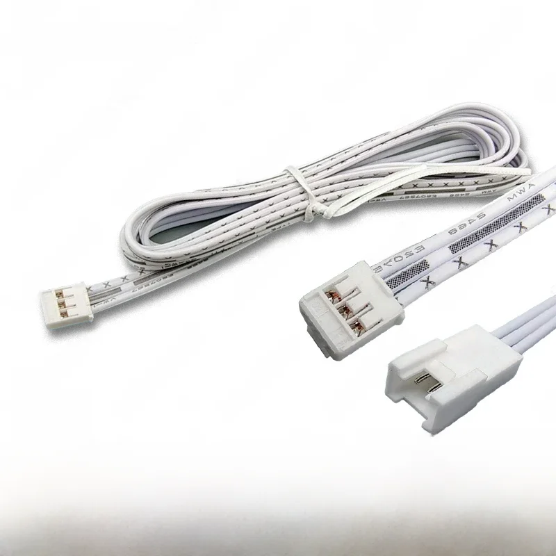 Przedłużacz czujnika HY2.0, 3-pinowy, męski na żeński, 2M 5M, przewód miedziany 24AWG, raster 2.0mm, z zapięciem blokującym, do taśm LED, drukarek 3D — 2