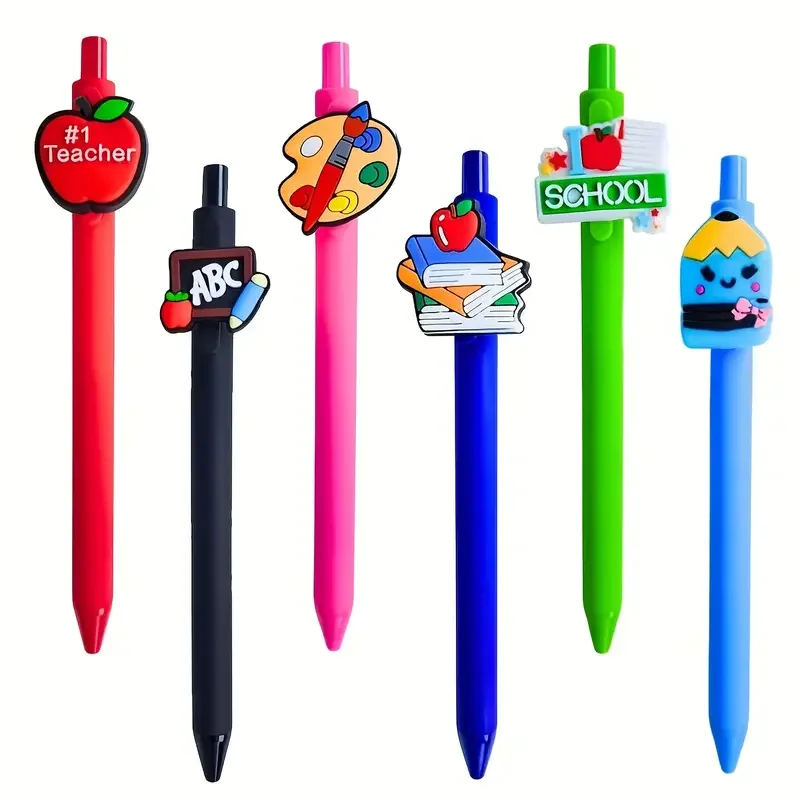 6/12 Pcs Teacher Pens,Funny and Cool Best Writing Pens Gift Sets,Wholesale Round Ballpoint Pens Office Gift Sets