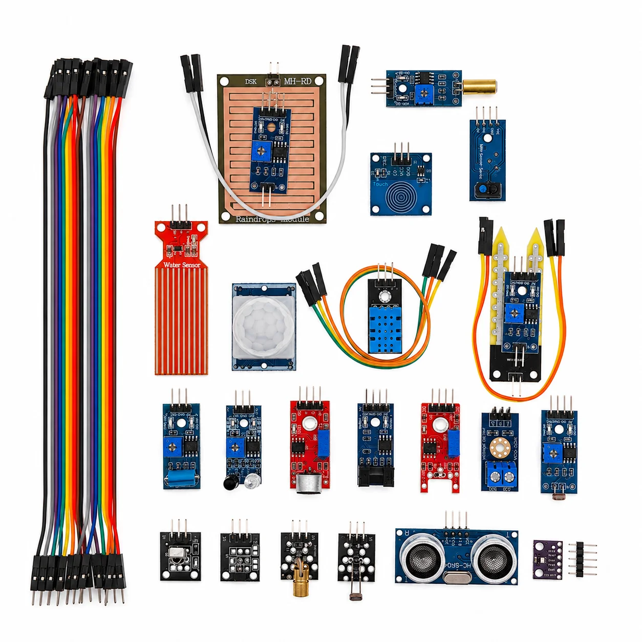 22 in 1 Sensor Kit Module Kit for Robot Learning Beginner Kit Soil Moisture Microphone Photosensitive Obstacle Avoidance Sensor