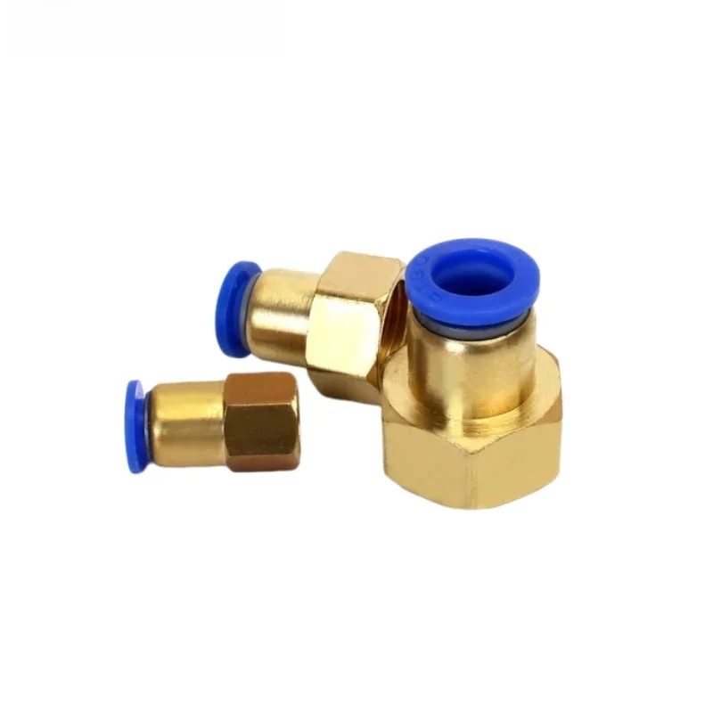 Raccord de tuyau d'air PCF 4 6 8 10 12mm, 1/8 3/8 1/2 1/4 BSP, filetage femelle, connecteur pneumatique en laiton, Joint rapide, 1/10 pièces