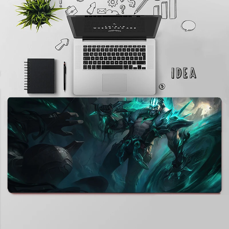 Imagem -03 - League of Legends Draven Gaming Mouse Pad Grande Mouse Pad pc Gamer Tapete de Mouse de Computador Grande Mousepad Teclado Tapete de Mesa Mause Pad