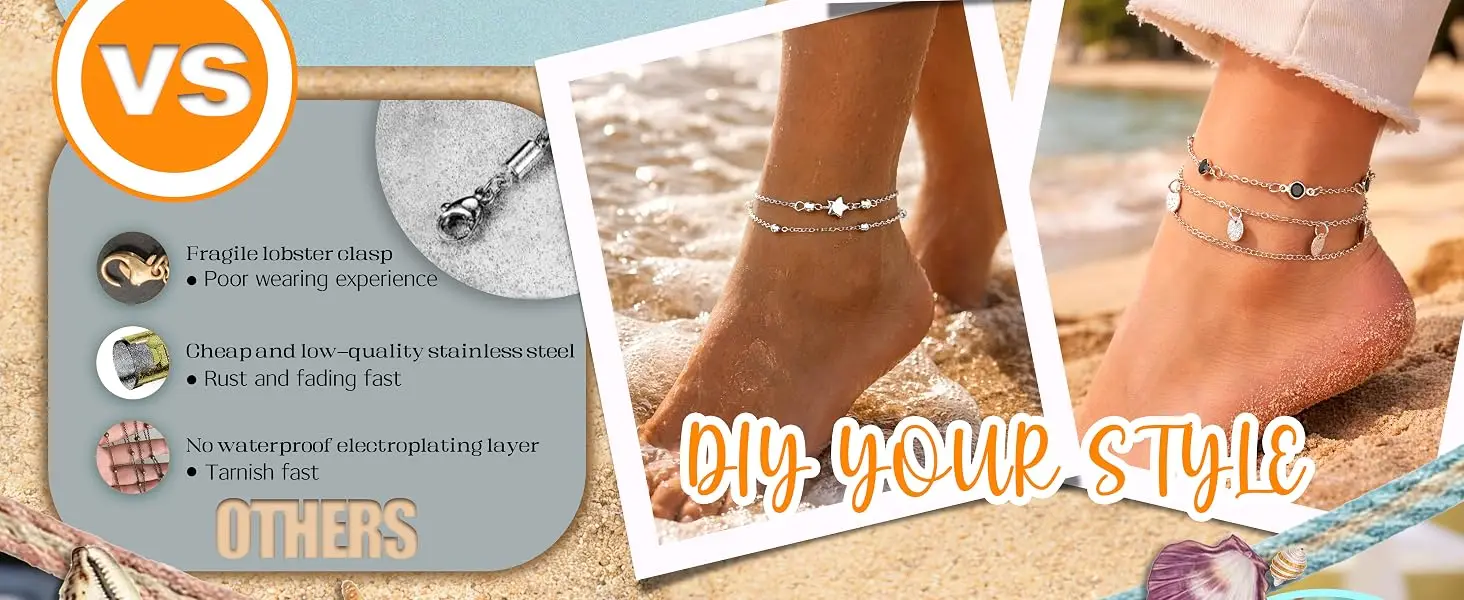 Layered Anklet Set — product information 5