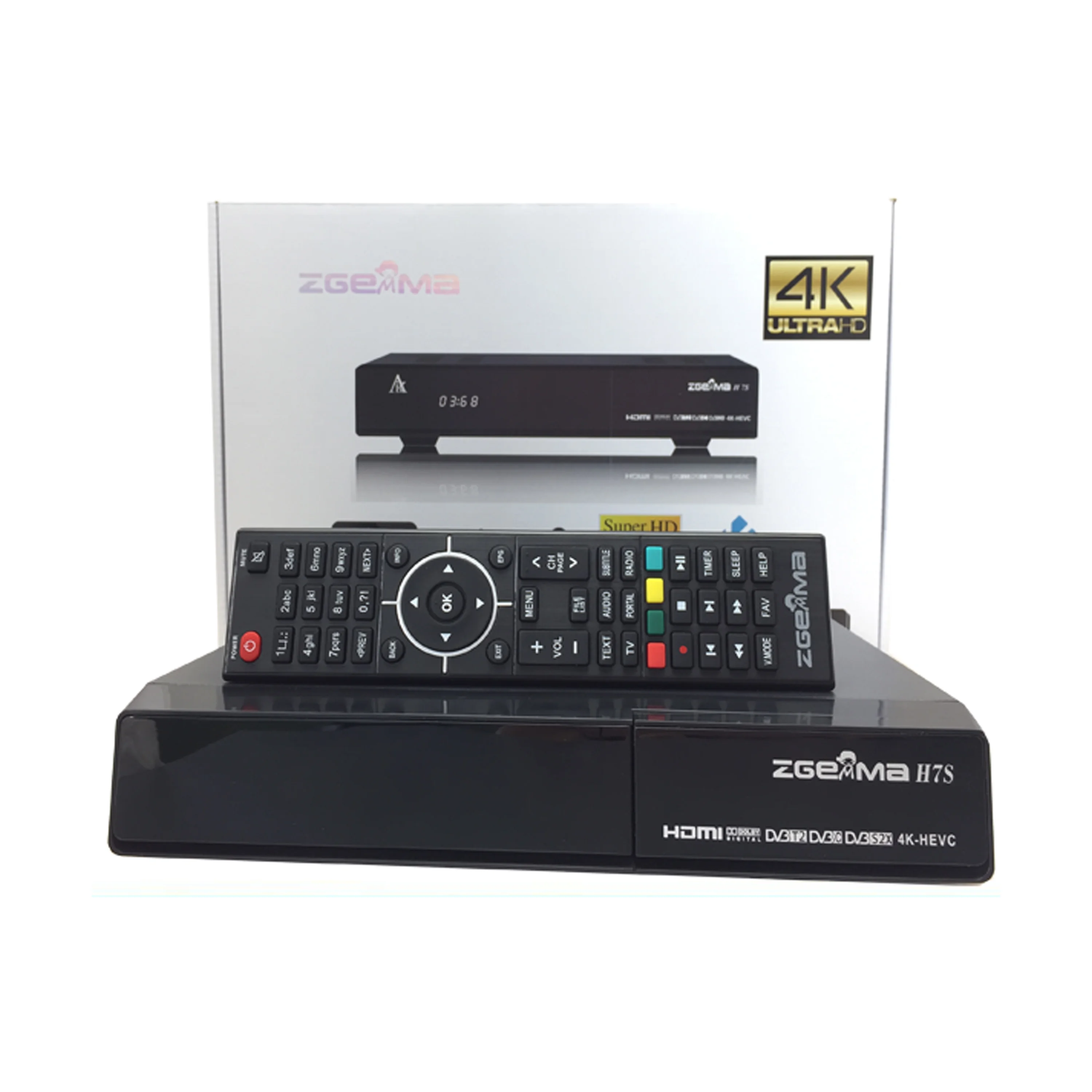 

Zgemma H7s 4K Enigma2 Linux OS TV decoder DVB-S2 + T2/C with Ca + CI 1Gbit Internet interface IPTV stalker