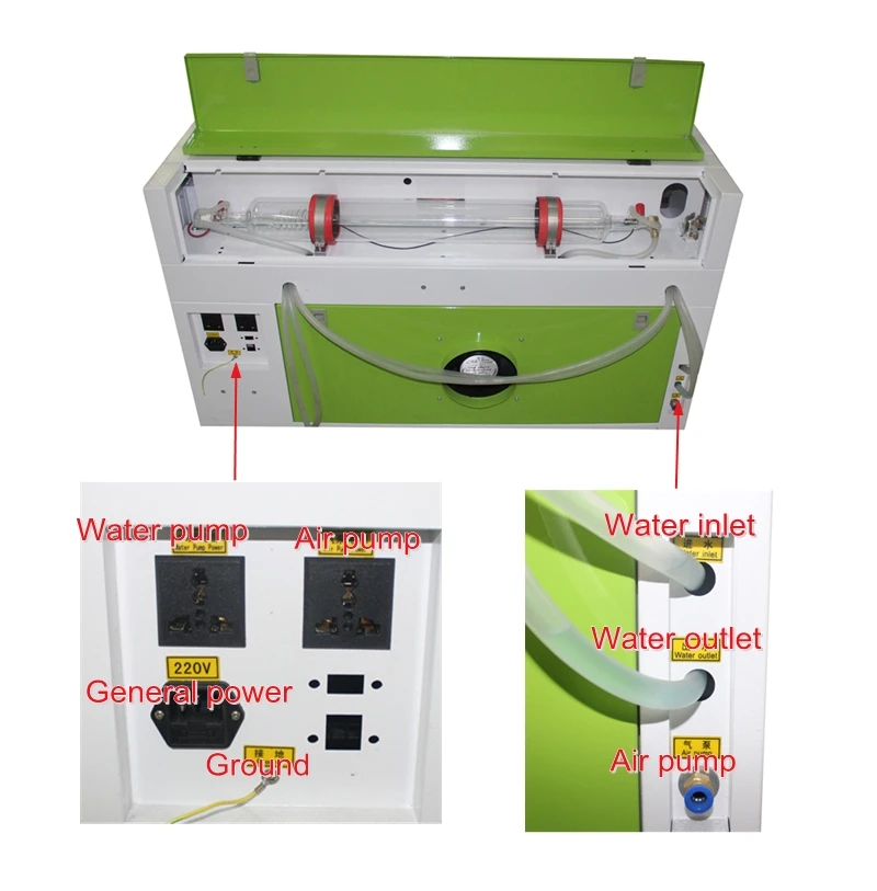 LY 4040/5030/6040 40 واط CO2 آلة قطع النقش بالليزر مع لوحة تحكم LCD ولوحة قرص العسل إصدار عادي أو غير متصل
