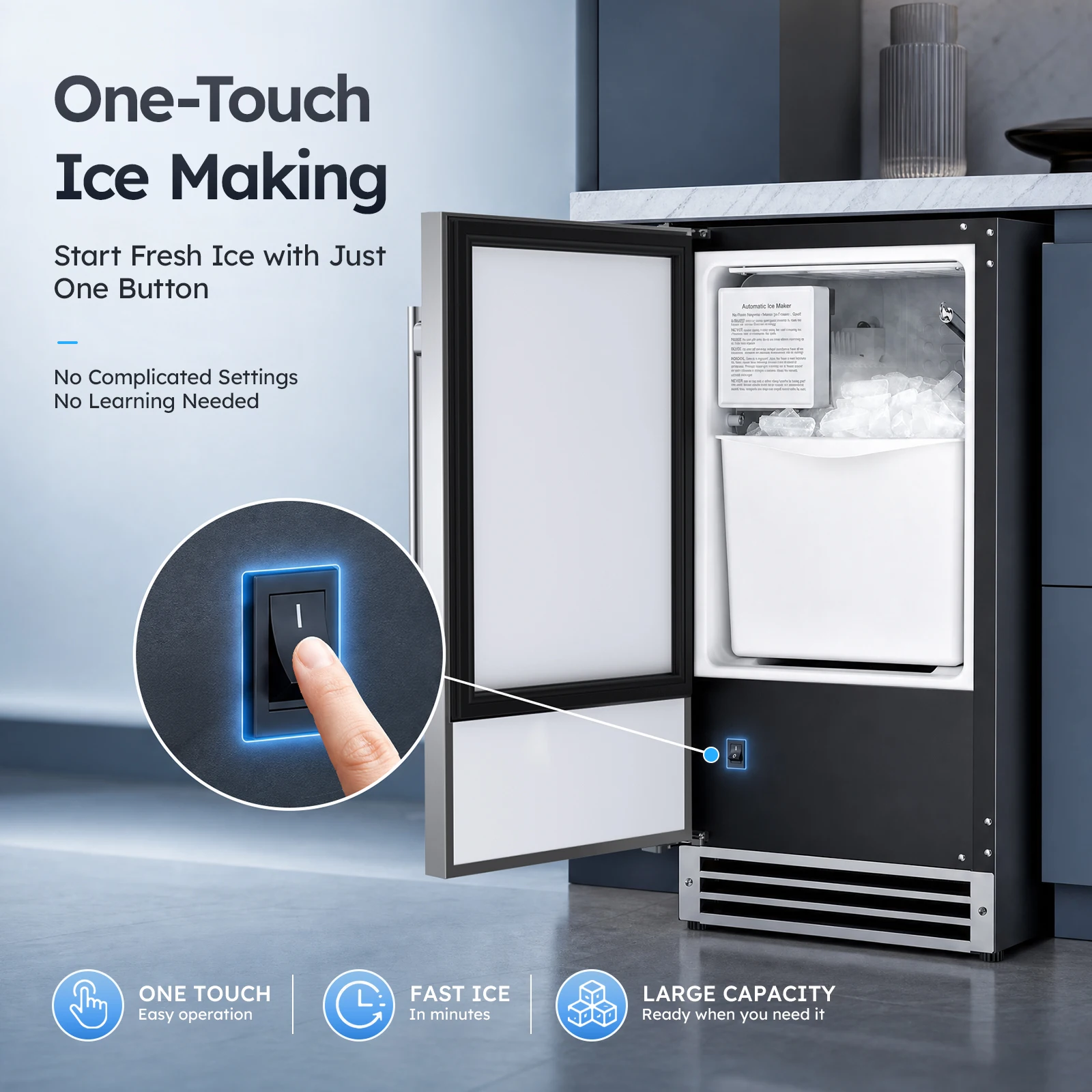 언더 카운터 제빙기, 상업용 크레센트 제빙기, 25파운 - Commercial Kitchen Ice Machine 리뷰 및 가격