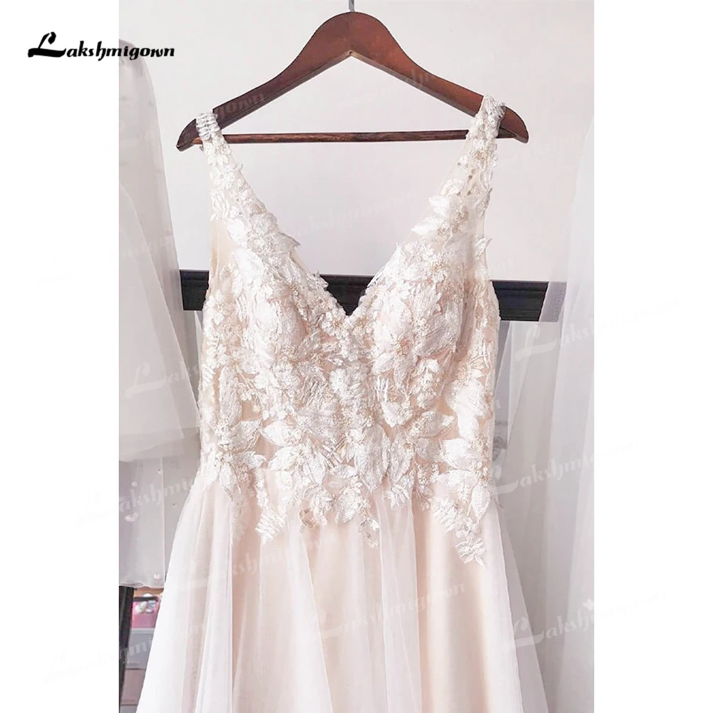 Robe de mariée sexy à col en V, bretelles spaghetti, dos ouvert, haut en dentelle, tulle, ligne A, personnalisée pour les femmes, les patients, quelle que soit la robe éducative