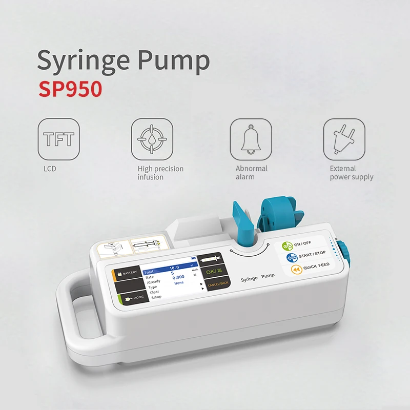 Contec SP950 Spritze Pumpe KVO Injection ausrüstung wiederaufladbare echtzeit alarm