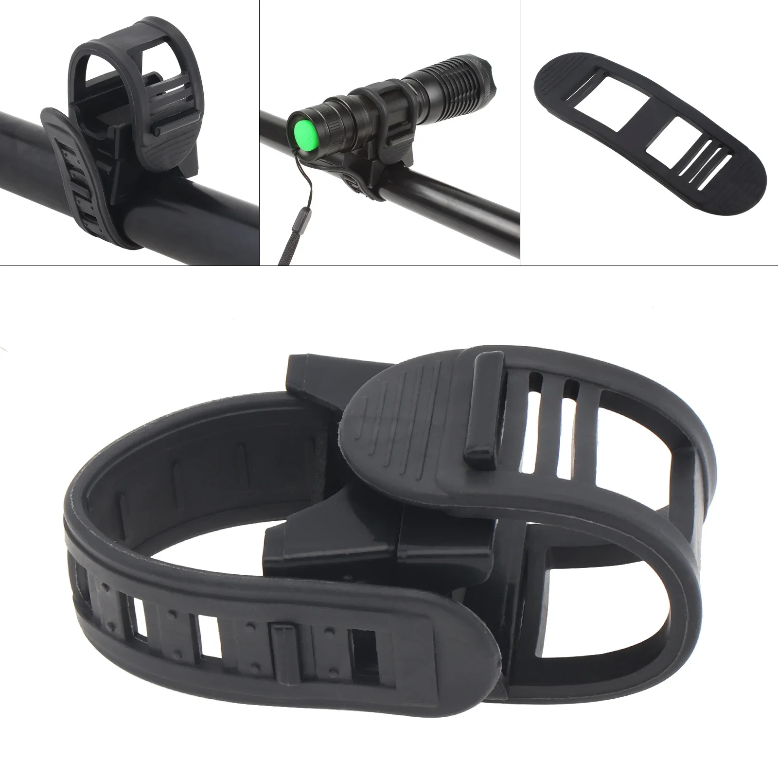 AliExpress SecurityIng Universal Bicycle Flashlight Holder Mount 360 Degree Adjustable Rubber Straps Bike LED Headlight