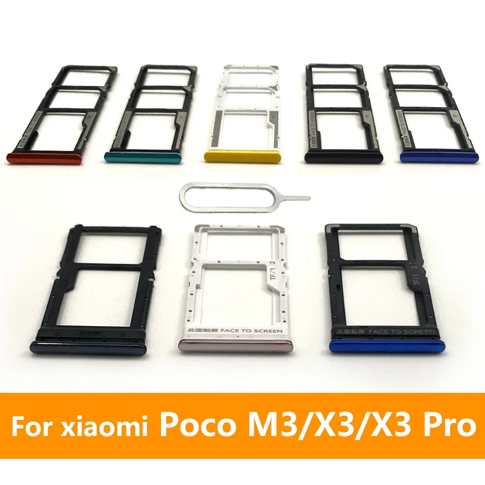 New For Xiaomi Poco X3 F2 Pro M3 F1 SIM Card Tray Slot Holder Sim Card Slot Tray Holder Replacement Parts