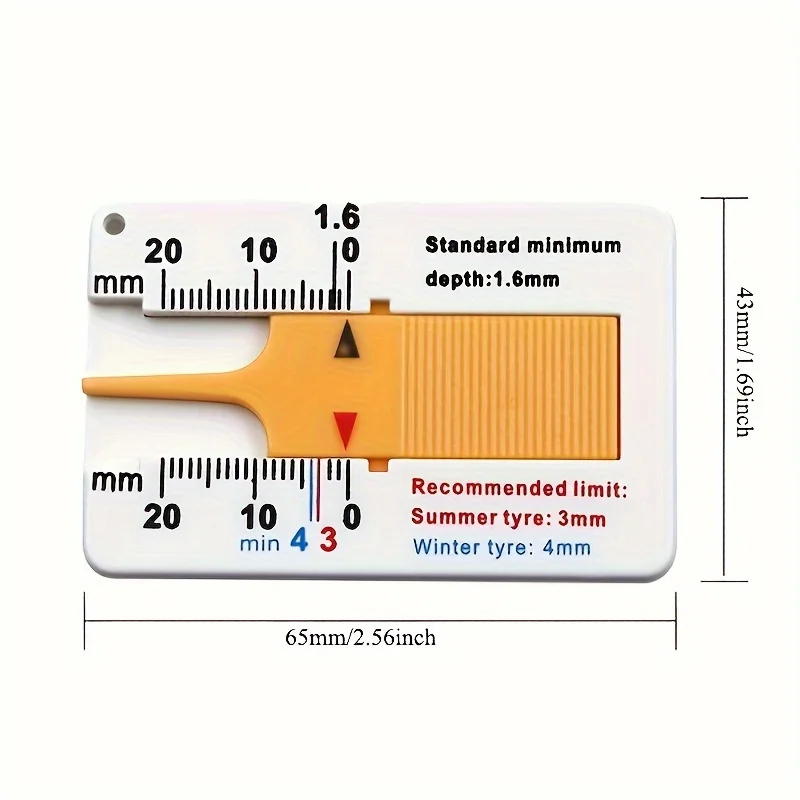 2Pcs Adjustable Magnetic Gauge Tool with Tire Tread Depth Gauge, Automotive Camber Castor Strut Wheel Alignment Tools