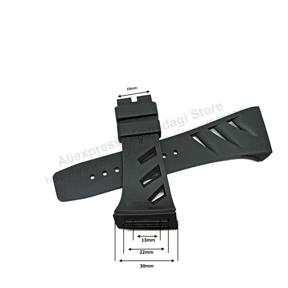 

Fits/For Richard Mille RM 70-01 Tourbillon Alain Prost - 22mm Black Rubber Replacement Watch Band Strap