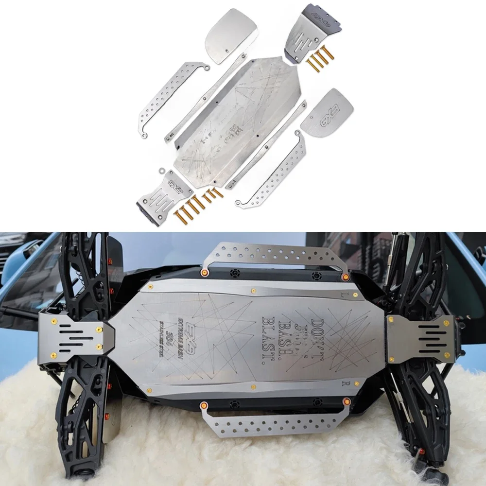 Gpm Metalen Roestvrij Stalen Chassis Armor Bodem Bescherming Plaat Voor Arrma 1/7 Fireteam 6S ARA7618 Rc Car Upgrade Onderdelen - afbeelding 2