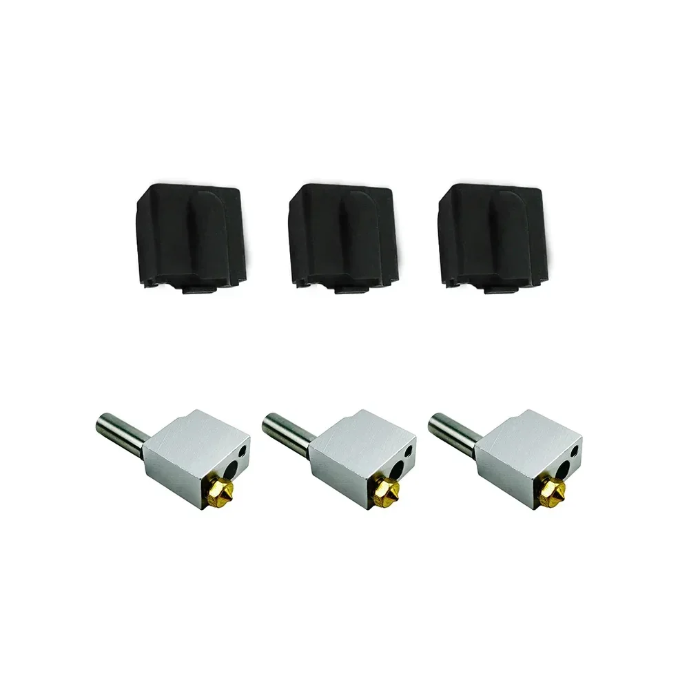 3 zestawów/partia FLSUN Delta SR Hotend garnitur Super Racer akcesoria do drukarek 3D mosiężna dysza blok ciepła gardło Heatbreak silikonowy rękaw — zdjęcie produktu 6
