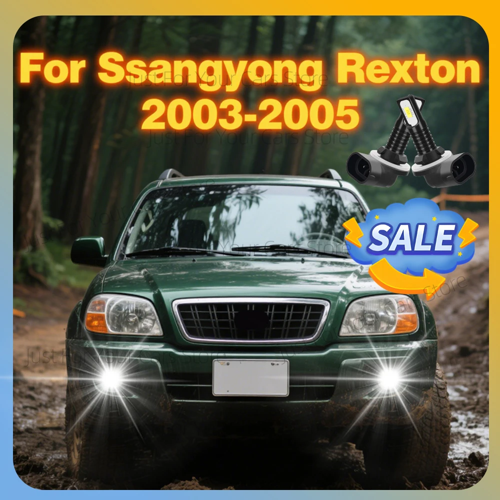 ไฟตัดหมอก 2 ชิ้น สำหรับรถยนต์ซันยอง เร็กซ์ตัน ปี 2003 2004 2005 รุ่น 3570 CSP สีขาวสว่าง 6000K 12V 90W หลอดไฟ 881 889 ความสว่าง 15000 ลูเมน แบบเสียบใช้งานได้ทันที