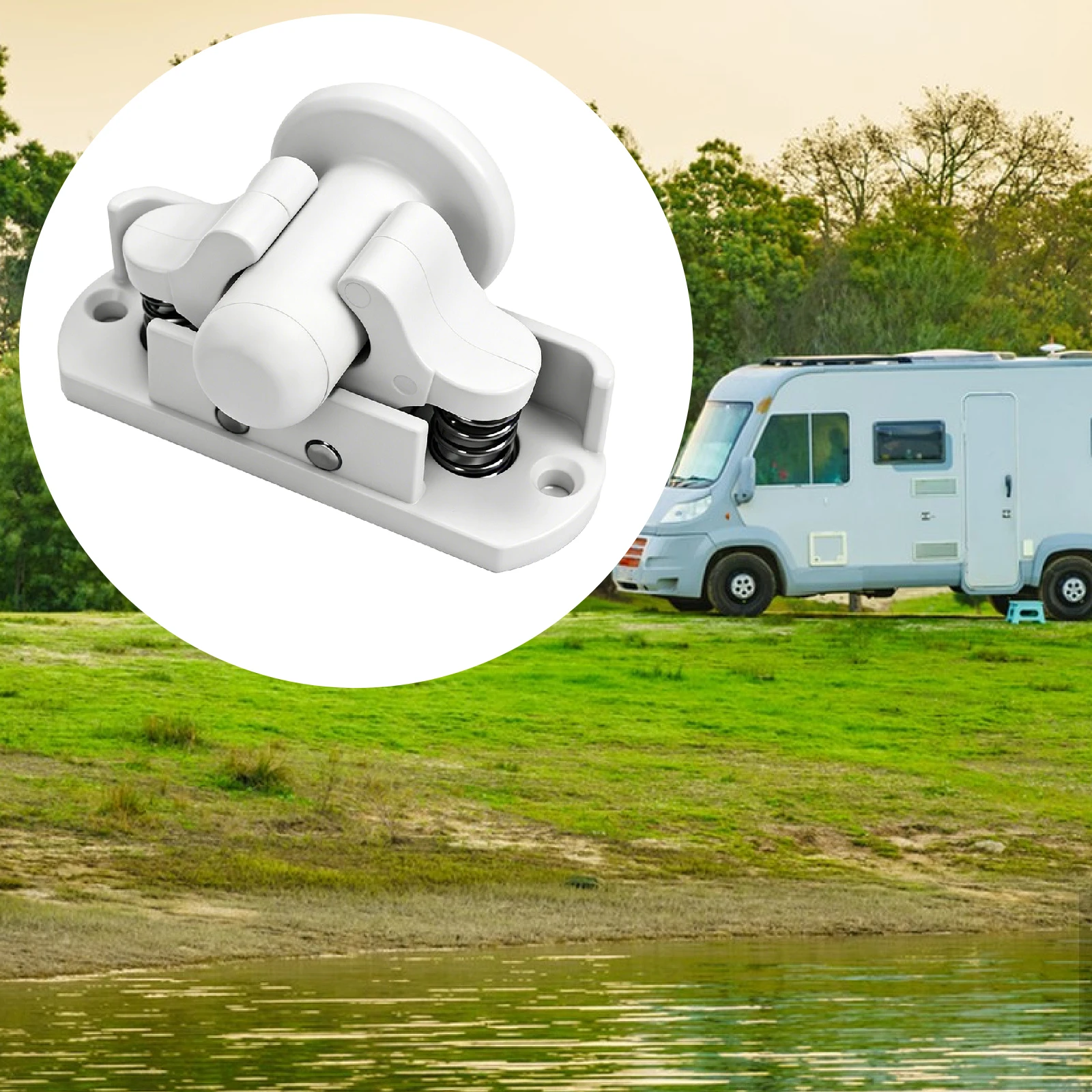 

1 шт. Нейлоновый прочный фиксатор-ограничитель двери для прицепов, автодомов, фургонов. Простая установка, универсальный дверной стопор.